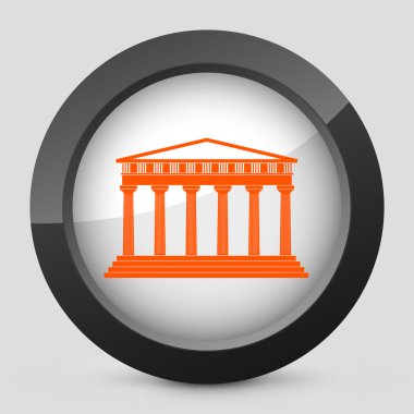 turuncu ve gri izole simge vektör.