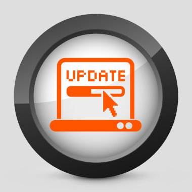 turuncu ve gri izole simge vektör.