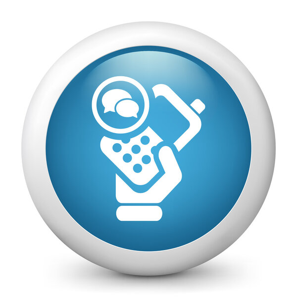 мобильный телефон с символом чата
