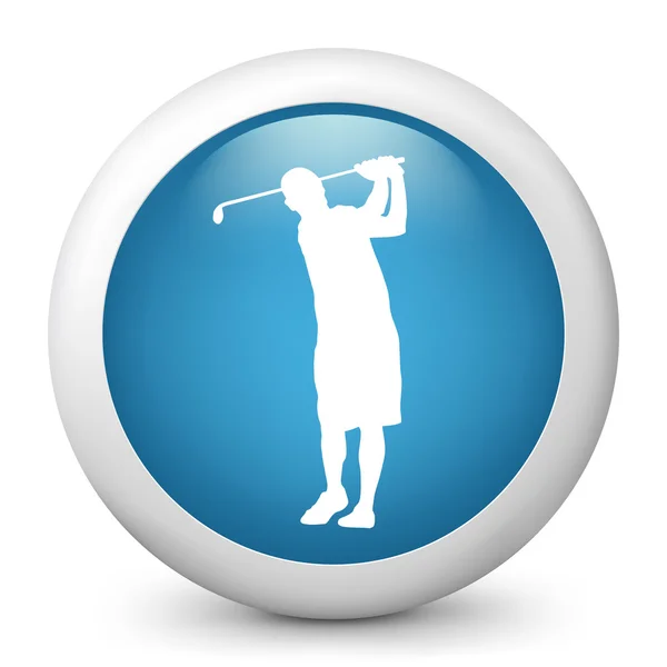 Icône représentant un joueur de golf en action — Image vectorielle