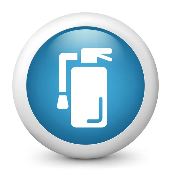 Vector blue glossy icon depicting extinguish — Stock Vector