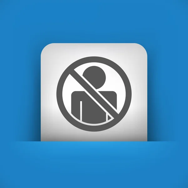 Blue and gray icon depicting symbol of "access forbidden" — Stock Vector