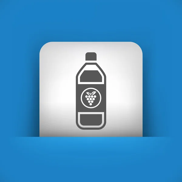 Blå och grå ikon föreställande flaska med druvsaft — Stock vektor