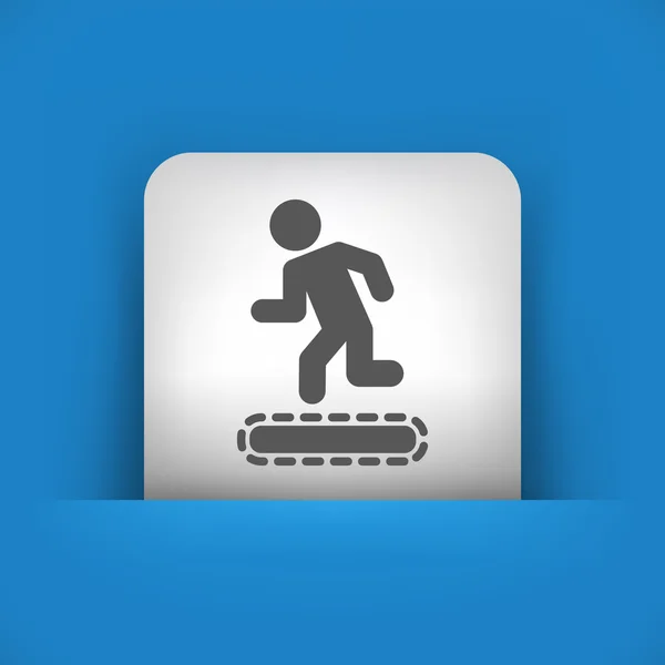 Blå och grå ikon föreställande jogging — Stock vektor
