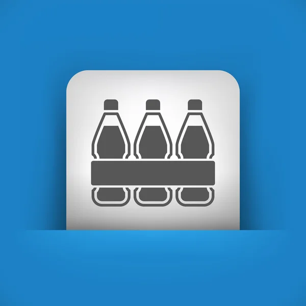 Icono azul y gris que representa las bebidas — Vector de stock