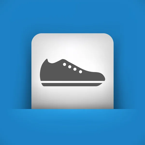Ícone azul e cinza representando sapato — Vetor de Stock