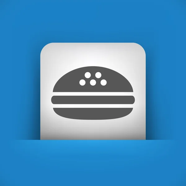 Icono azul y gris que representa hamburguesa — Vector de stock