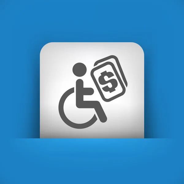 Icono azul y gris que representa el concepto de handicap — Vector de stock