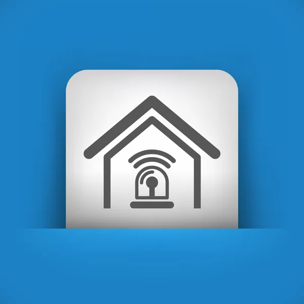 Modrá a šedá ikona zobrazující alarmu — Stockový vektor