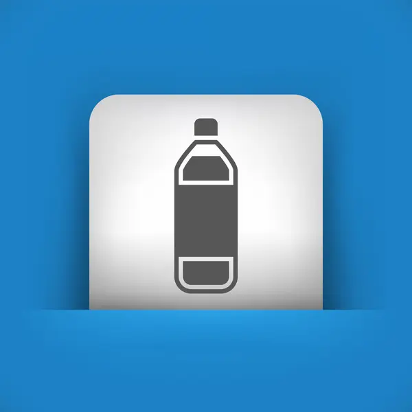 Blue and gray icon depicting a bottle — Stock Vector