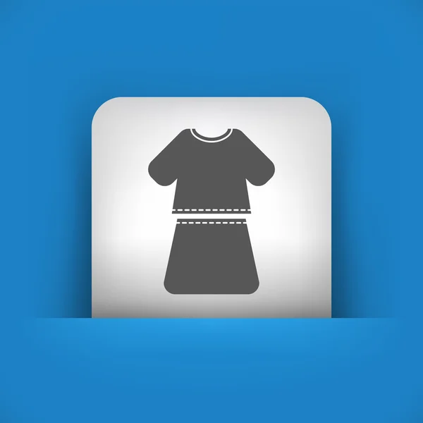 Icône de vêtements bleu et gris — Image vectorielle