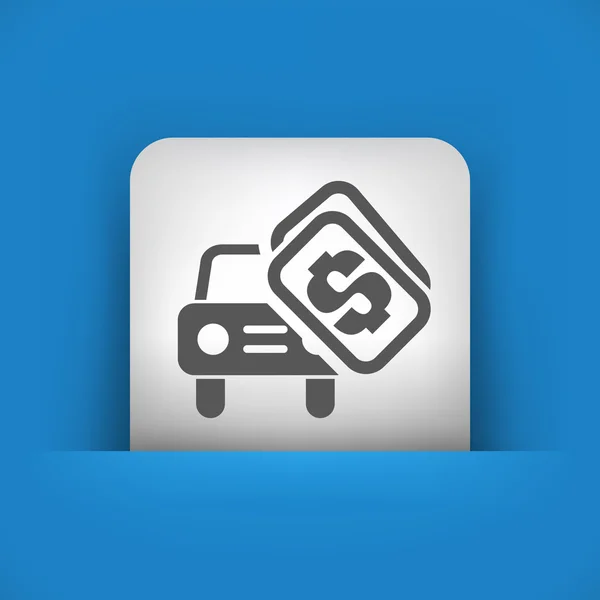 Modrá a šedá ikona zobrazující automobilový koncept — Stockový vektor