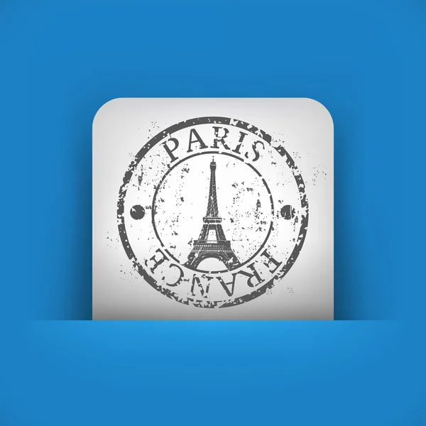 Blaues und graues Symbol für Paris — Stockvektor