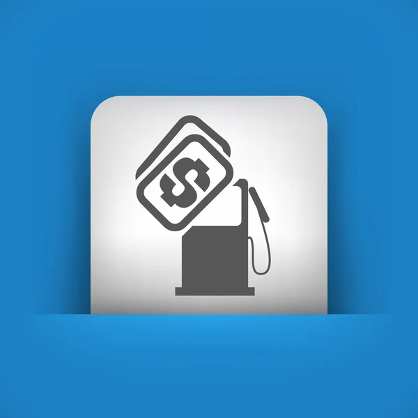 Blauw en grijs pictogram van brandstof concept — Stockvector