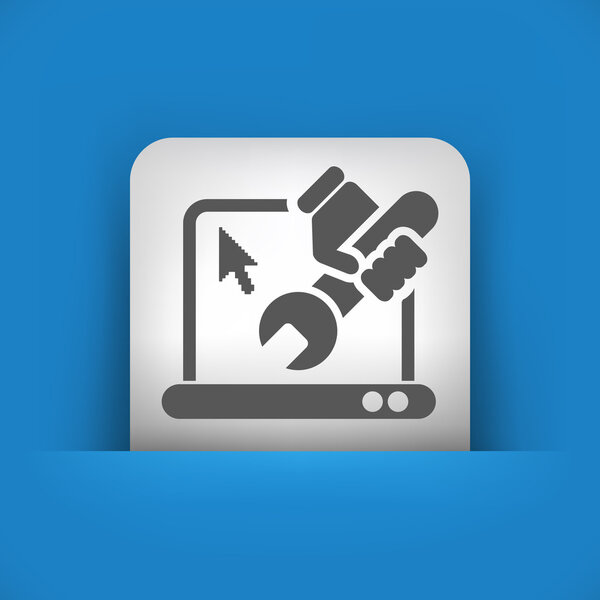 голубой и серый значок с гарантией ноутбука
