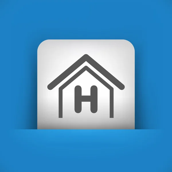 Modrá a šedá ikona zobrazující nemocnice — Stockový vektor
