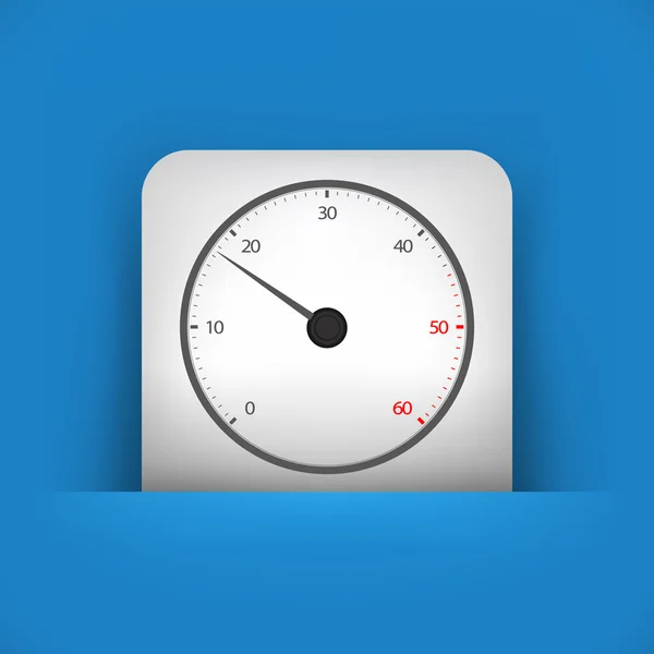 Icona blu e grigia raffigurante tachimetro — Vettoriale Stock