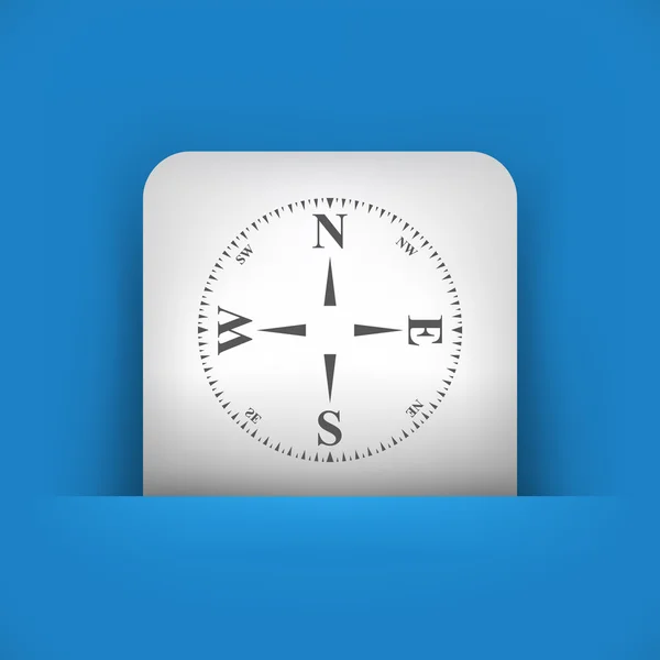 Niebieski i szary ikona przedstawiająca kompas — Wektor stockowy