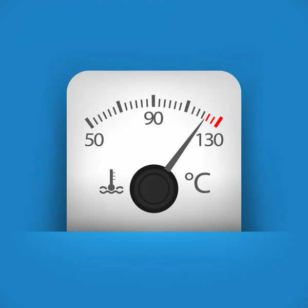 Icono azul y gris que representa las temperaturas — Vector de stock