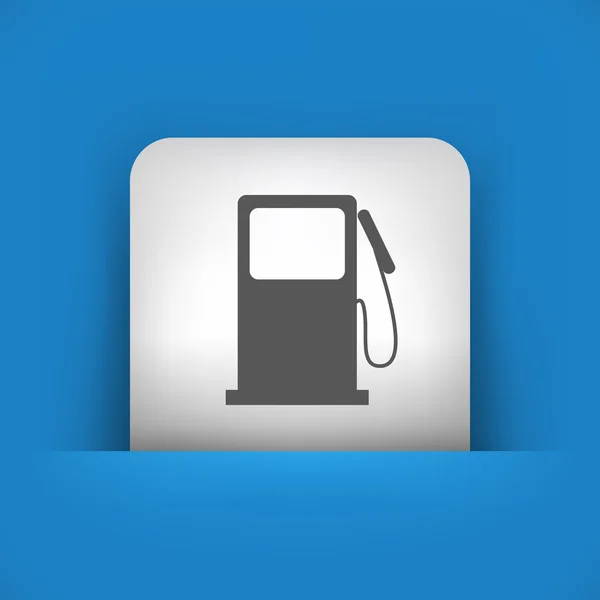 Ícone azul e cinza que descreve o posto de gasolina — Vetor de Stock