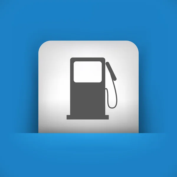 Blaues und graues Symbol für die Tankstelle — Stockvektor