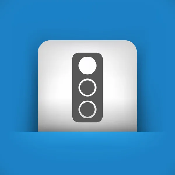 Modrá a šedá ikona zobrazující semaforu — Stockový vektor