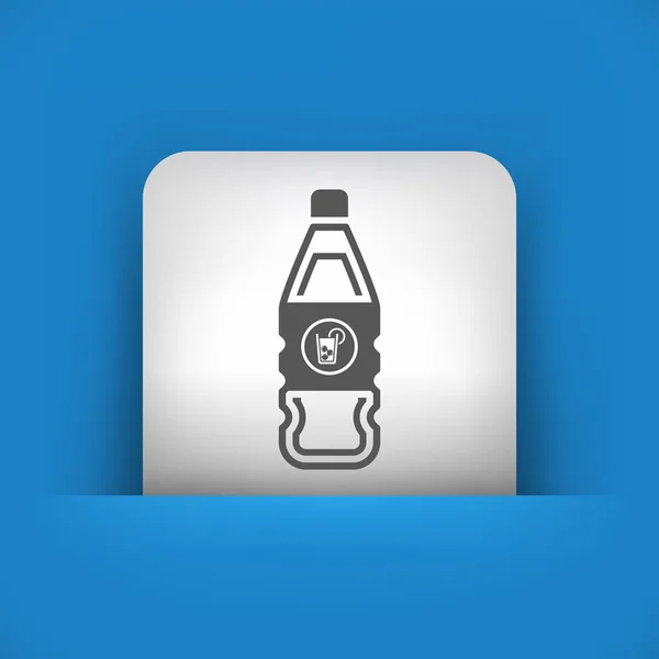 Icono azul y gris que representa la botella de bebida fresca — Vector de stock