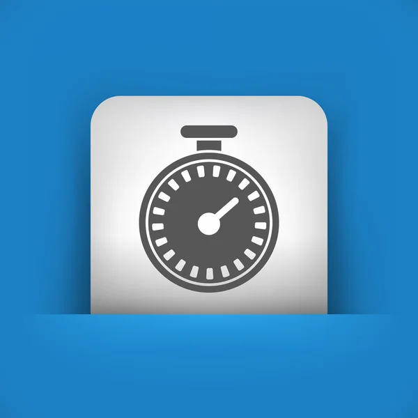 Blauw en grijs pictogram van stopwatch — Stockvector