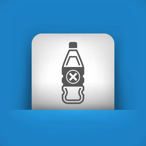 Blauw en grijs pictogram van fles met GIF — Stockvector