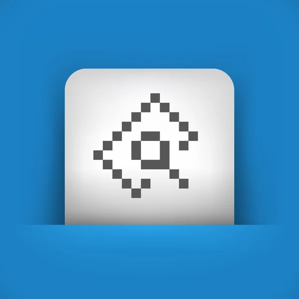 Icône bleue et grise représentant un pixel zoom — Image vectorielle
