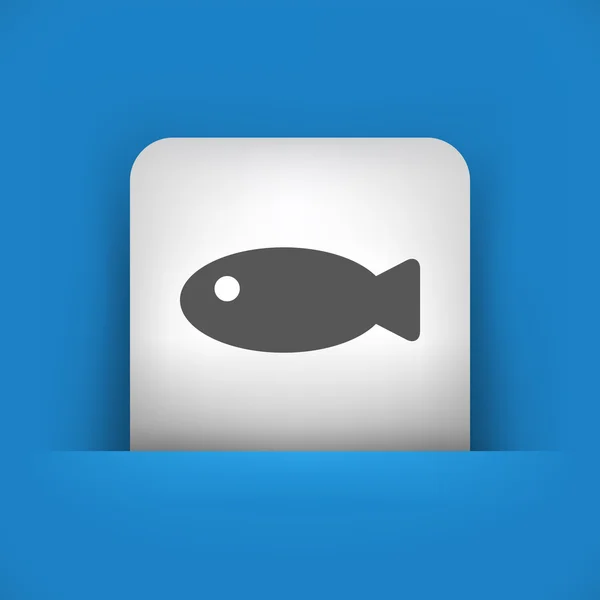 Balık tasvir mavi ve gri simgesi — Stok Vektör