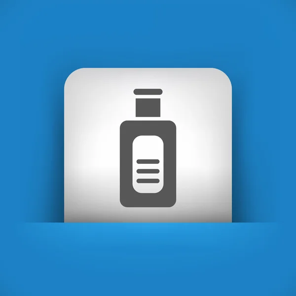 Icône bleue et grise représentant bouteille de récipient — Image vectorielle