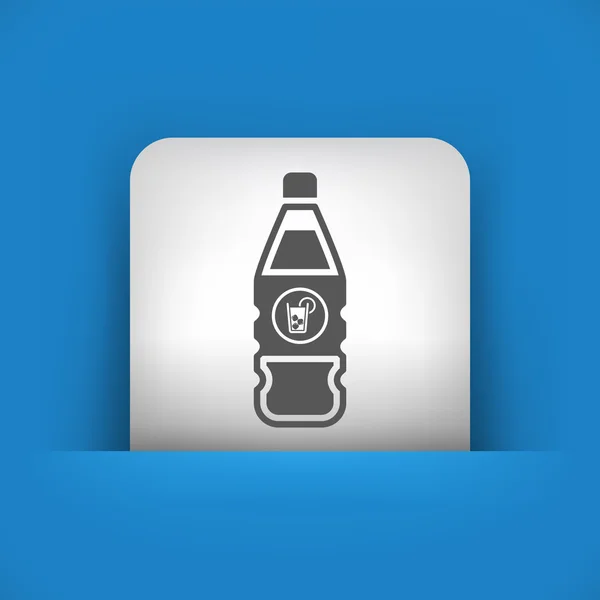 Blue and gray icon depicting bottle of coffe — Stock Vector