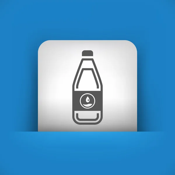 Blauw en grijs pictogram van fles water — Stockvector