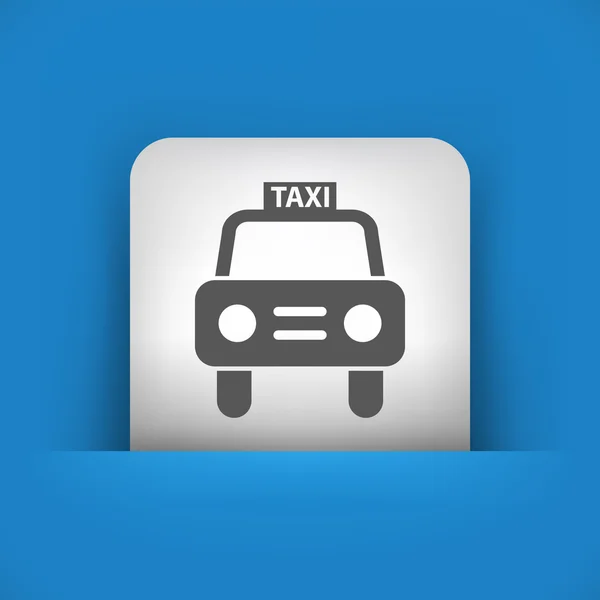 Ikona niebieski i szary taksówką — Wektor stockowy