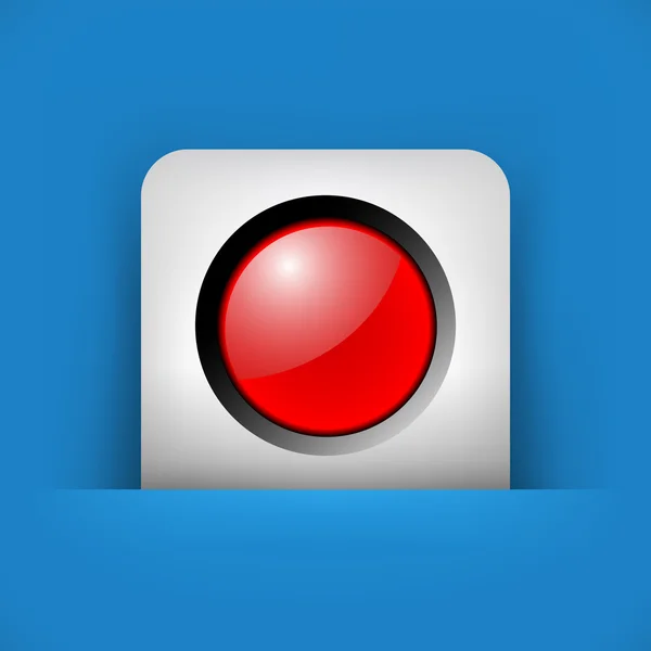 Icône bleue et grise représentant un feu rouge — Image vectorielle