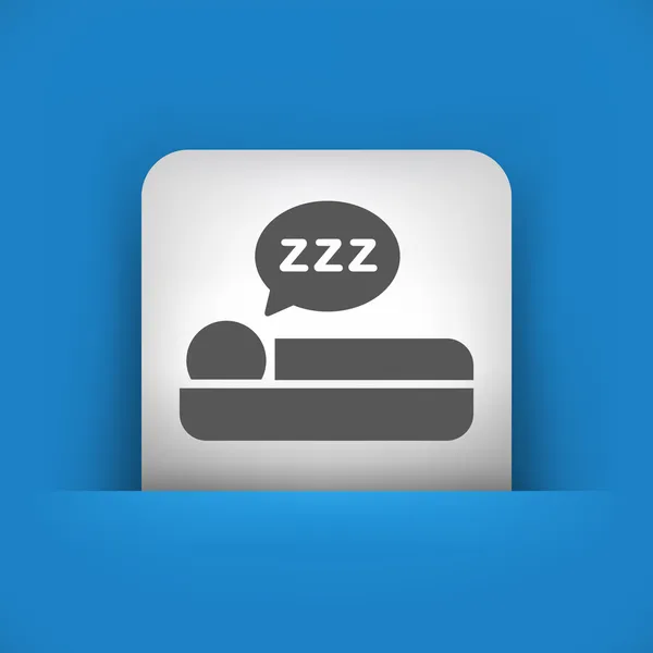 Blue and gray icon depicting sleep — Stock Vector