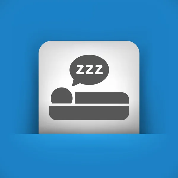 Blue and gray icon depicting sleep — Stock Vector