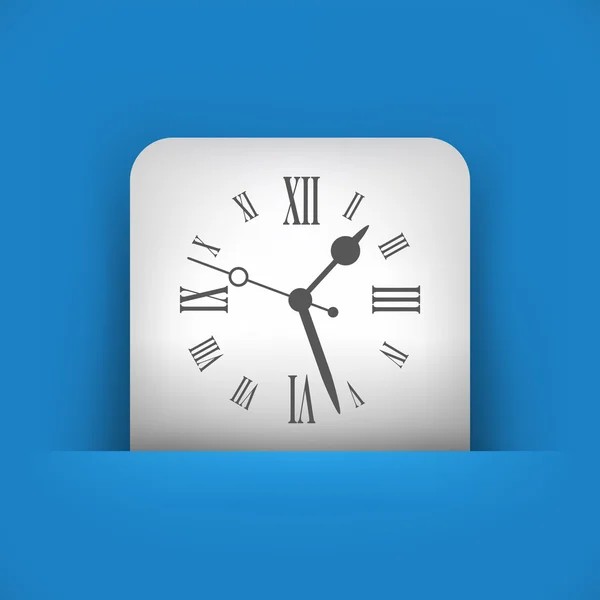 Icono azul y gris que representa el reloj — Vector de stock