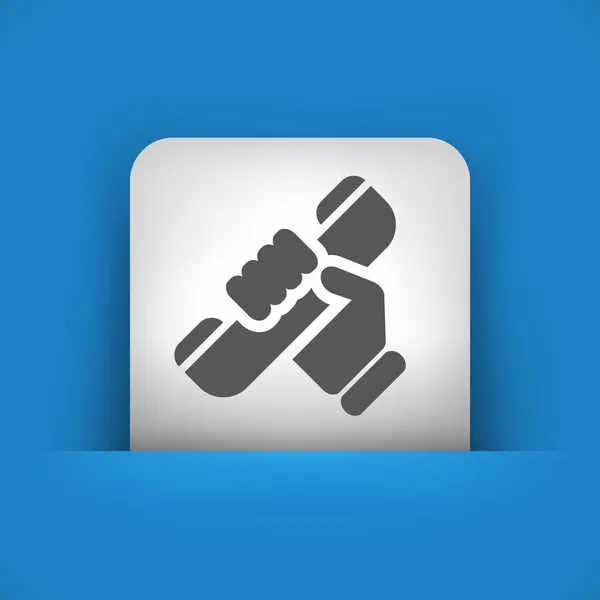 Vektoros illusztráció ábrázoló telefon egyetlen kék és szürke ikon — Stock Vector