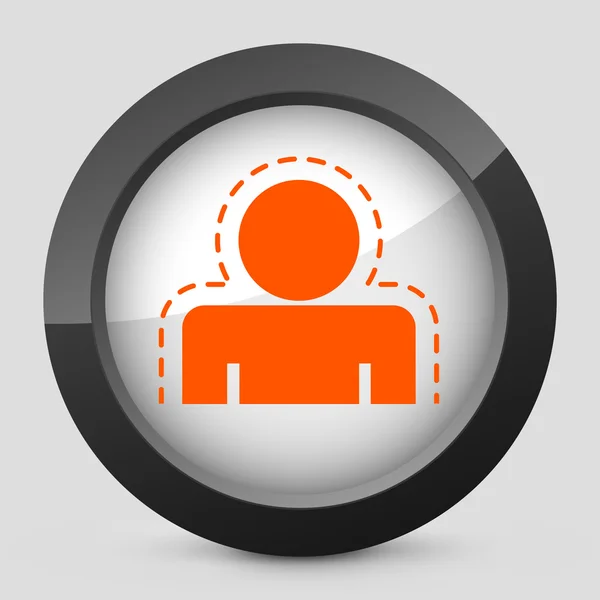 Illustration vectorielle d'une icône grise et orange représentant une protection physique — Image vectorielle