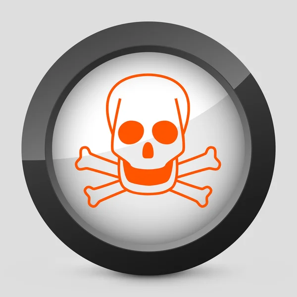 Vector illustration of a gray and orange icon depicting a danger signal — Stock Vector