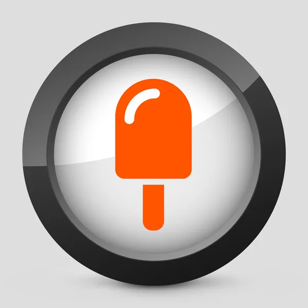Illustrazione vettoriale di un'icona grigia e arancione raffigurante un'icona del gelato — Vettoriale Stock