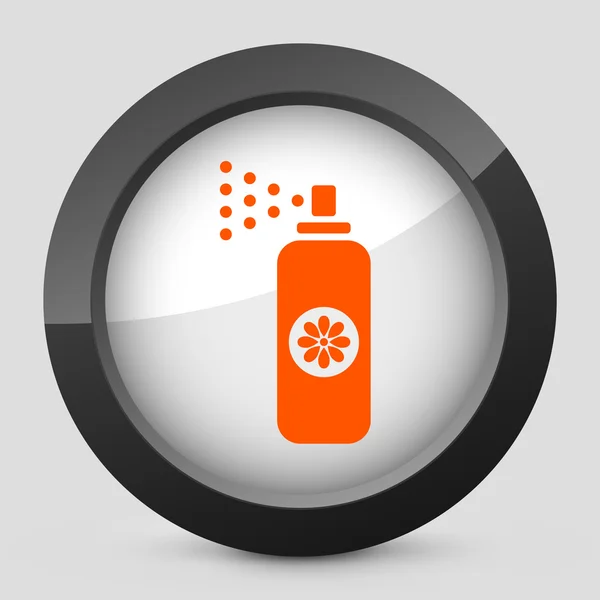 Illustrazione vettoriale di un'icona grigia e arancione raffigurante uno spray — Vettoriale Stock