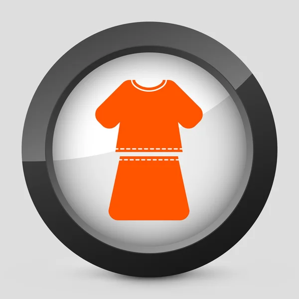 Ilustración vectorial de un icono de ropa gris y naranja — Vector de stock