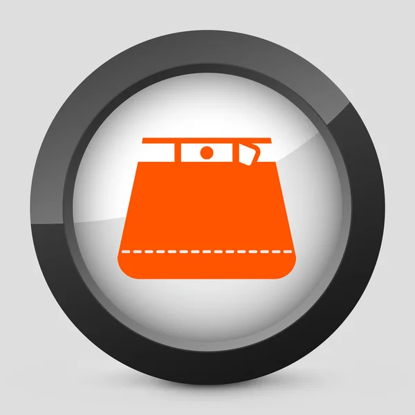 Illustrazione vettoriale di un'icona grigia e arancione raffigurante minigonne — Vettoriale Stock