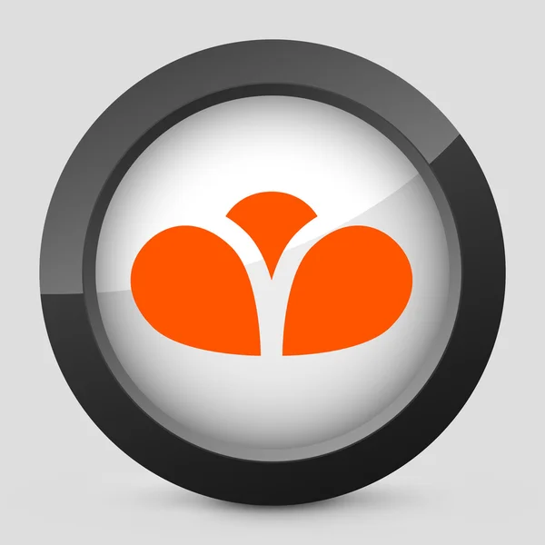 Ilustração vetorial de um ícone de flor cinza e laranja —  Vetores de Stock