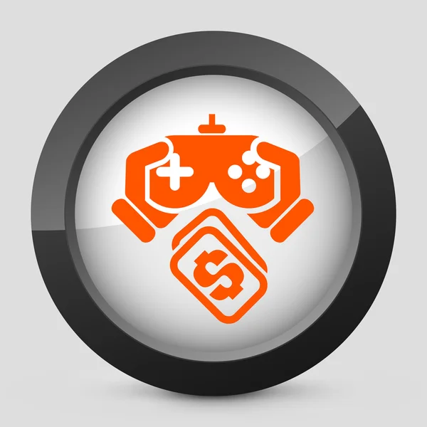 Vector oranje en grijs geïsoleerde pictogram. — Stockvector