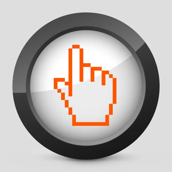 Icône isolée vectorielle orange et gris . — Image vectorielle