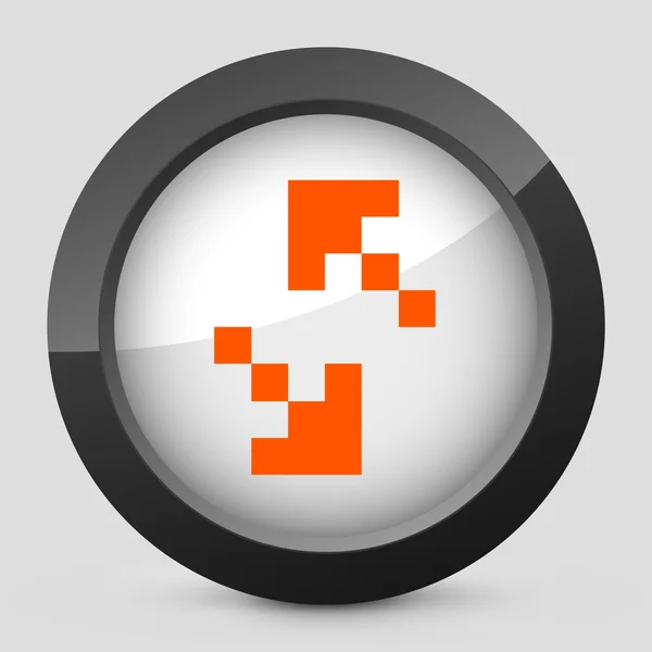 Vector oranje en grijs geïsoleerde pictogram. — Stockvector